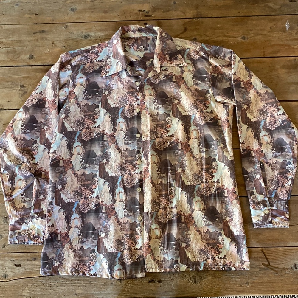 Vintage 1969 Woodstock handmade hippy shirt.